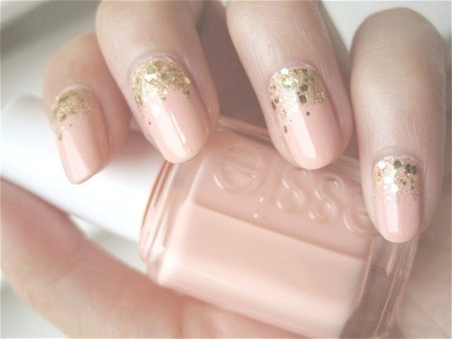 DIY Nude Nails with a Touch of Sparkle